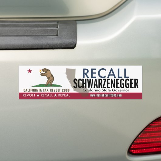 Recall Schwarzenegger Bumpersticker (Op auto)