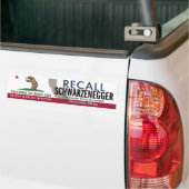 Recall Schwarzenegger Bumpersticker (Op Truck)
