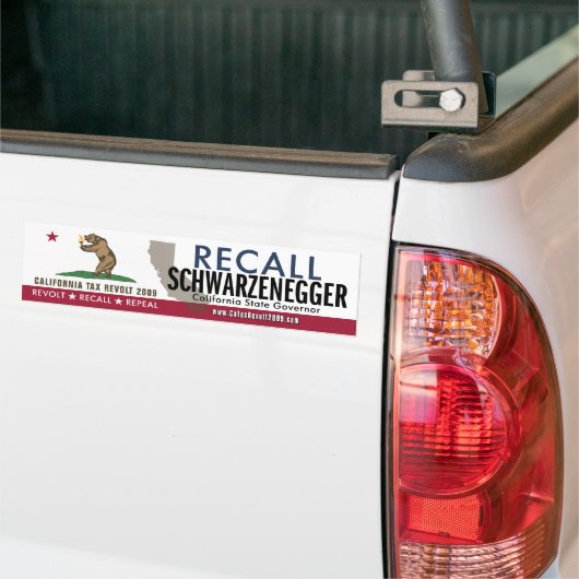 Recall Schwarzenegger Bumpersticker (Op Truck)