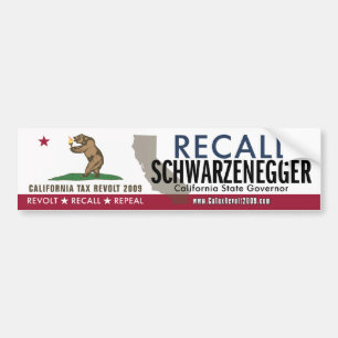 Recall Schwarzenegger Bumpersticker