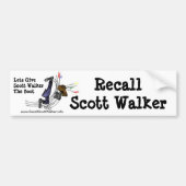 Recall Scott Walker Bumpersticker (Voorkant)