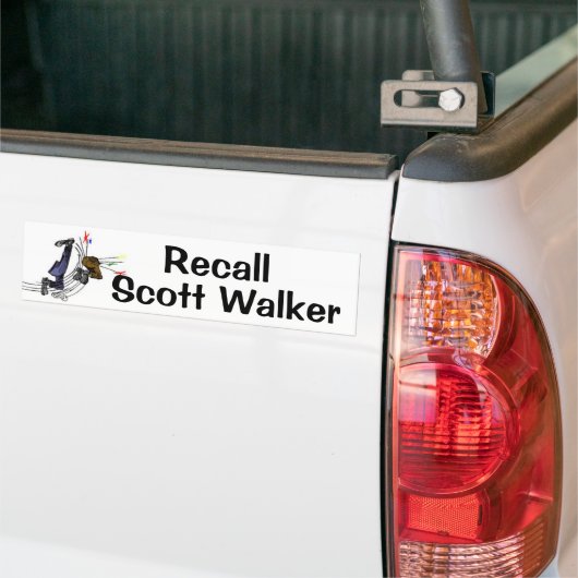 Recall Scott Walker Bumpersticker (Op Truck)