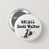 Recall Scott Walker Button (Voorkant /achterkant)