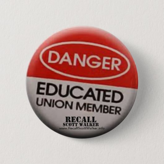 Recall Scott Walker - EU Member Button (Voorkant)