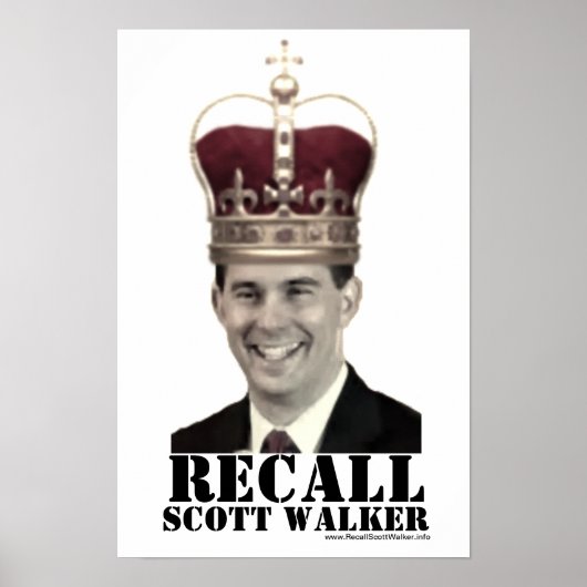 Recall Scott Walker Protest Poster (Voorkant)