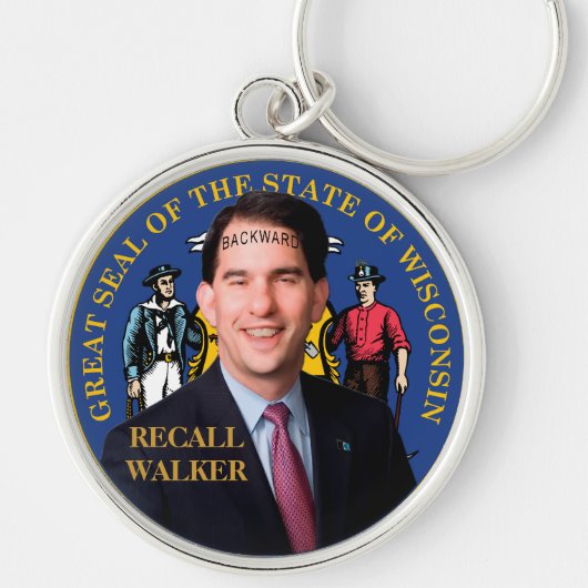 Recall Scott Walker Sleutelhanger (Voorkant)