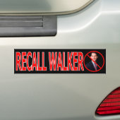 Recall Walker Bumpersticker (Op auto)