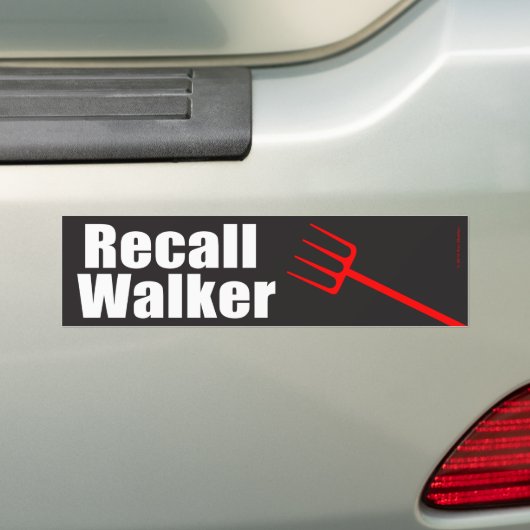 Recall Walker Bumpersticker (Op auto)