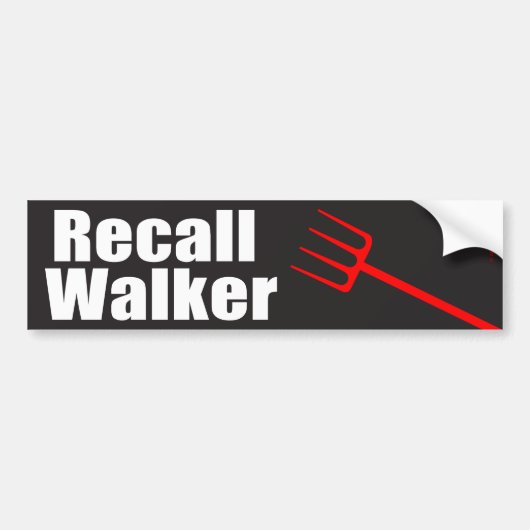 Recall Walker Bumpersticker (Voorkant)