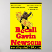 recallgavin2020 2:3 verhouding zwaar beer poster (Voorkant)