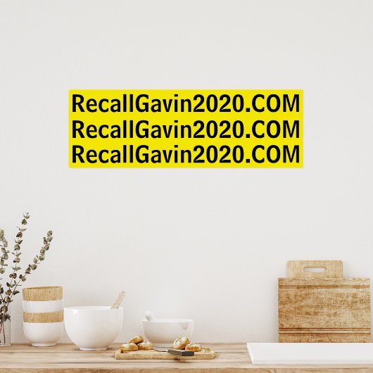 recallgavin2020 36x12 poster (Keuken)