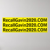 recallgavin2020 36x12 poster (Voorkant)