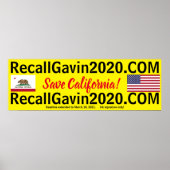 recallgavin2020 36x12 poster (Voorkant)