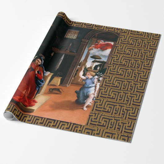 RECANATI ANNUNCIATION BY Lorenzo Lotto Cadeaupapier (Uitgerold)