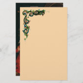 RECANATI ANNUNCIATION BY LORENZO LOTTO Floral Briefpapier (Voorkant / Achterkant)