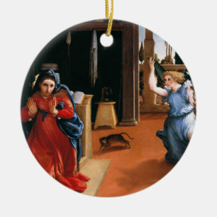 RECANATI ANNUNCIATION BY LORENZO LOTTO KERAMISCH ORNAMENT