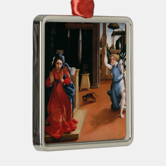 RECANATI ANNUNCIATION BY LORENZO LOTTO METALEN ORNAMENT (Rechts)