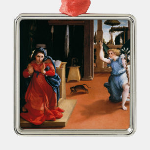 RECANATI ANNUNCIATION BY LORENZO LOTTO METALEN ORNAMENT