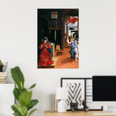 RECANATI ANNUNCIATION BY Lorenzo Lotto Poster (Thuiskantoor)