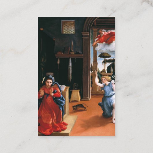 RECANATI ANNUNCIATION BY Lorenzo Lotto Visitekaartje (Achterkant)