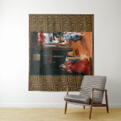 RECANATI ANNUNCIATION BY Lorenzo Lotto Wandkleed (In situ)