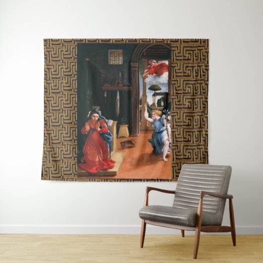RECANATI ANNUNCIATION BY Lorenzo Lotto Wandkleed (In Situ (horizontaal))