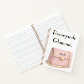 "Recargando Glamour" Funny Pink Purse Personalized Notitieboek (Binnen)