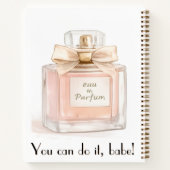"Recargando Glamour" Funny Pink Purse Personalized Notitieboek (Achterkant)