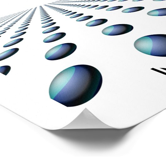 Receding Blue Patterned Balls - Innovate Poster (Hoek)