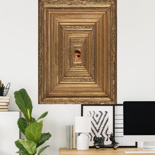 Receding Eye Design Poster (Thuiskantoor)