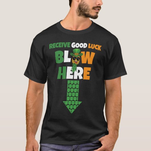 Receive Good Luck Blow Here Swinger Patricks Day P T-shirt (Voorkant)