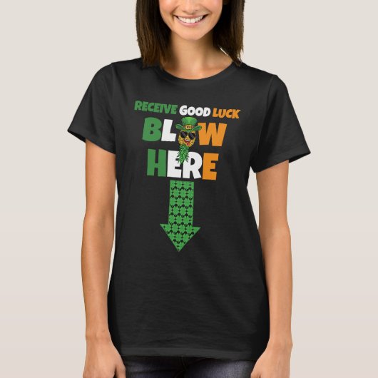 Receive Good Luck Blow Here Swinger Patricks Day P T-shirt (Voorkant)