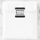 Recensie met één ster   vierkante sticker (Tas)