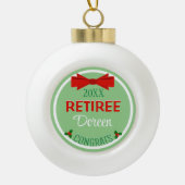 Recent gepensioneerde aangepaste kerst ornament (Voorkant)