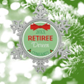 Recent gepensioneerde aangepaste kerst ornament