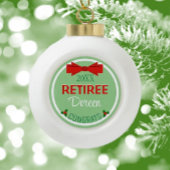 Recent gepensioneerde aangepaste kerst ornament