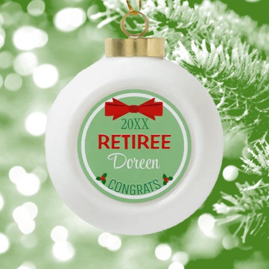 Recent gepensioneerde aangepaste kerst ornament