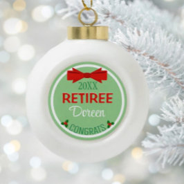 Recent gepensioneerde aangepaste kerst ornament