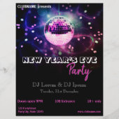 Recentelijk reclamebrochure voor Disco Ball Party Flyer (Voorkant)