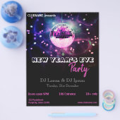 Recentelijk reclamebrochure voor Disco Ball Party Flyer (Enkel)