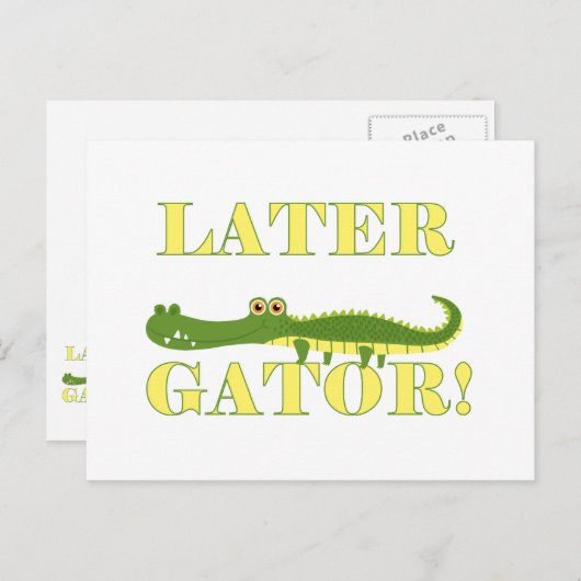 Recentere Gator Briefkaart (Voorkant / Achterkant)