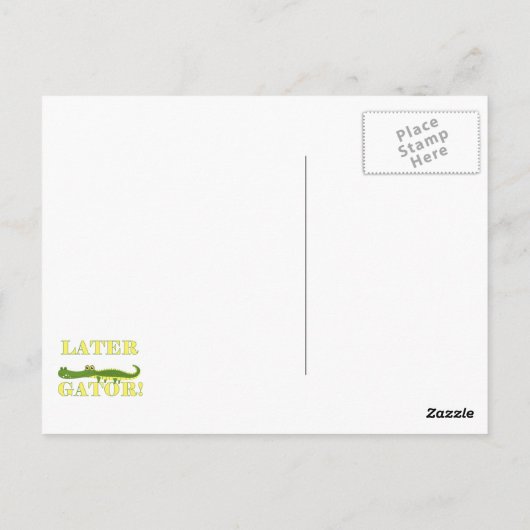 Recentere Gator Briefkaart (Achterkant)