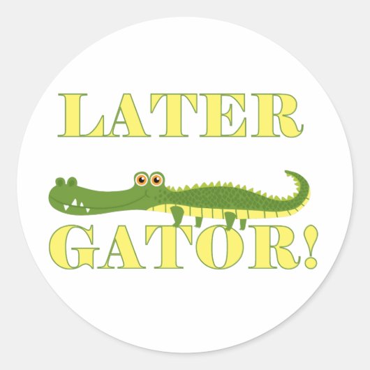 Recentere Gator Ronde Sticker (Voorkant)