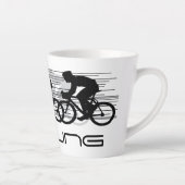 Recentetbekertje met wielfietsontwerp latte mok (Rechts)