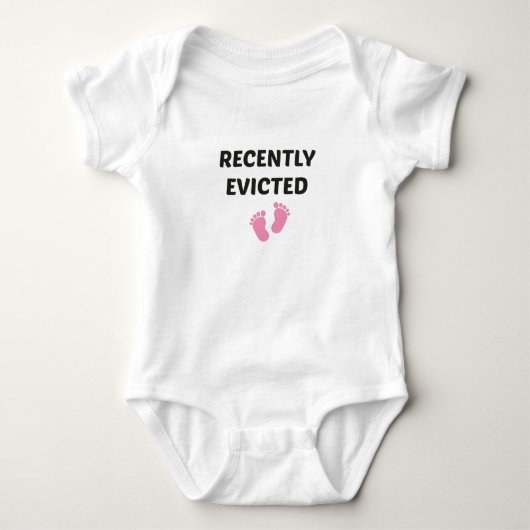 Recently Evicted,baby gift new baby evicted Romper (Voorkant)