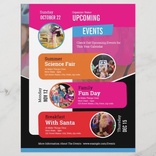 Recentste gebeurtenisbrochure flyer (Voorkant)