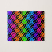 Recentste kleurrijke gecheckte regenboogpatronen legpuzzel (Horizontaal)