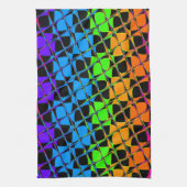 Recentste kleurrijke gecheckte regenboogpatronen theedoek (Verticaal)