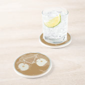 Recentste kunst met wieltjes zandsteen onderzetter (Zijkant)