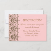 Recepción de Boda tarjeta en espanol (Voorkant)